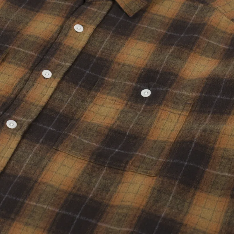 Cafe Mountain Brushed Check Workers Shirt Meadow-5