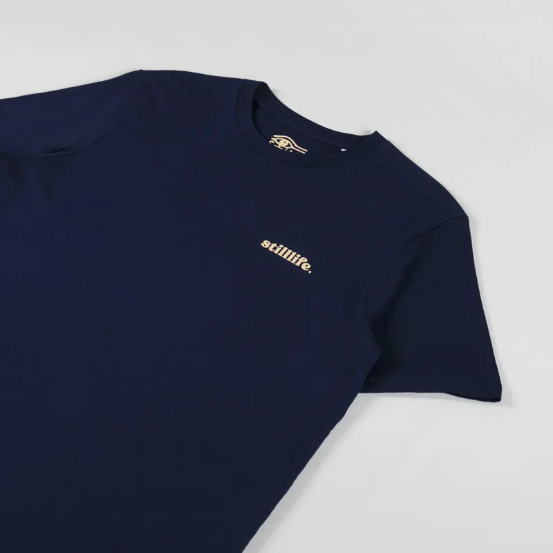Still Life Shop T Shirt Navy-3