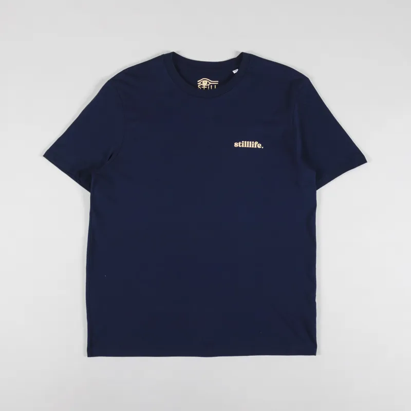 Still Life Shop T Shirt Navy-1