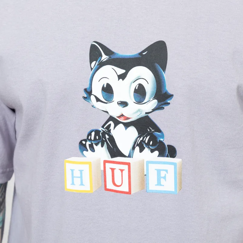 Huf Blocks T Shirt Lilac Chalk-5