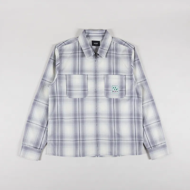 Huf Fillmore Plaid Shacket Grey