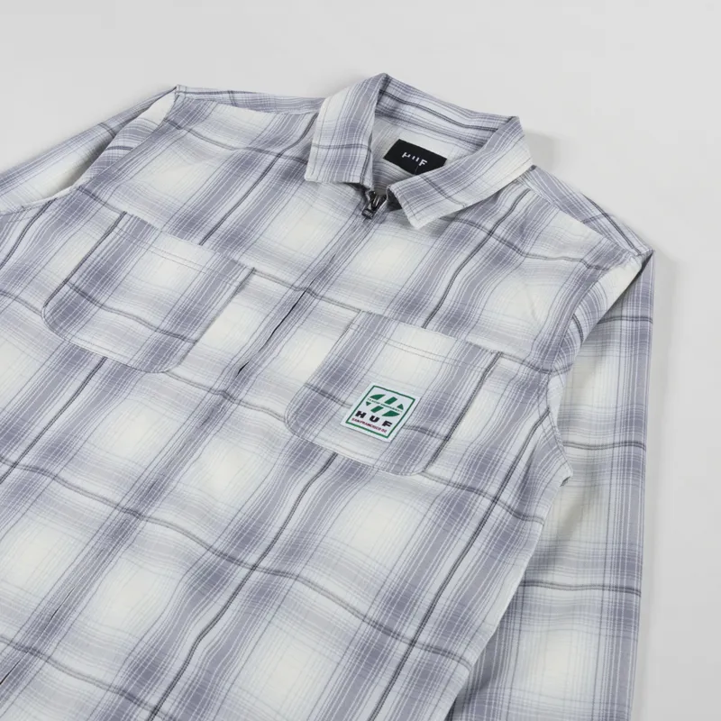 Huf Fillmore Plaid Shacket Grey-2