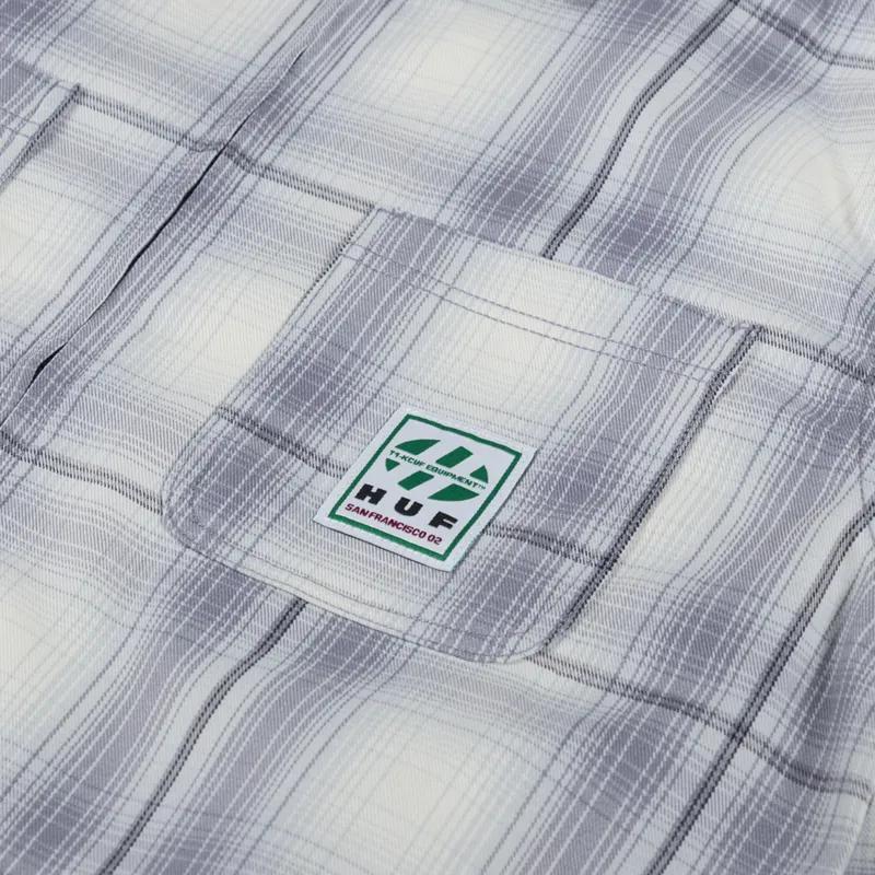 Huf Fillmore Plaid Shacket Grey-5
