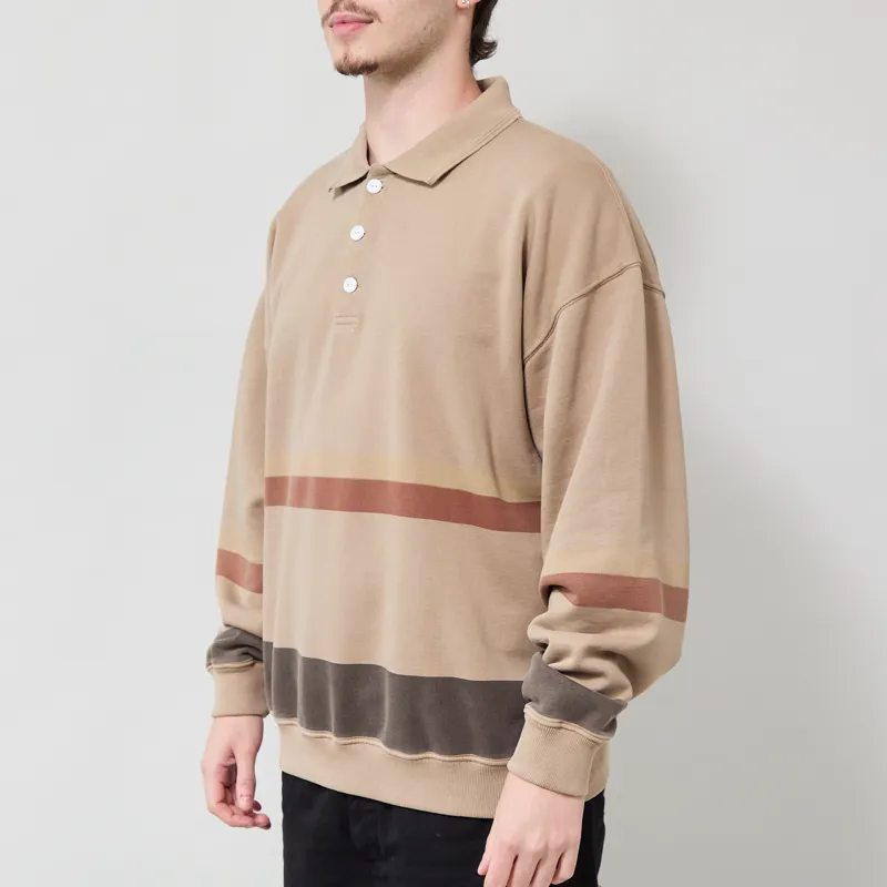 Earth People Buzz Rugby Shirt Mocha-1