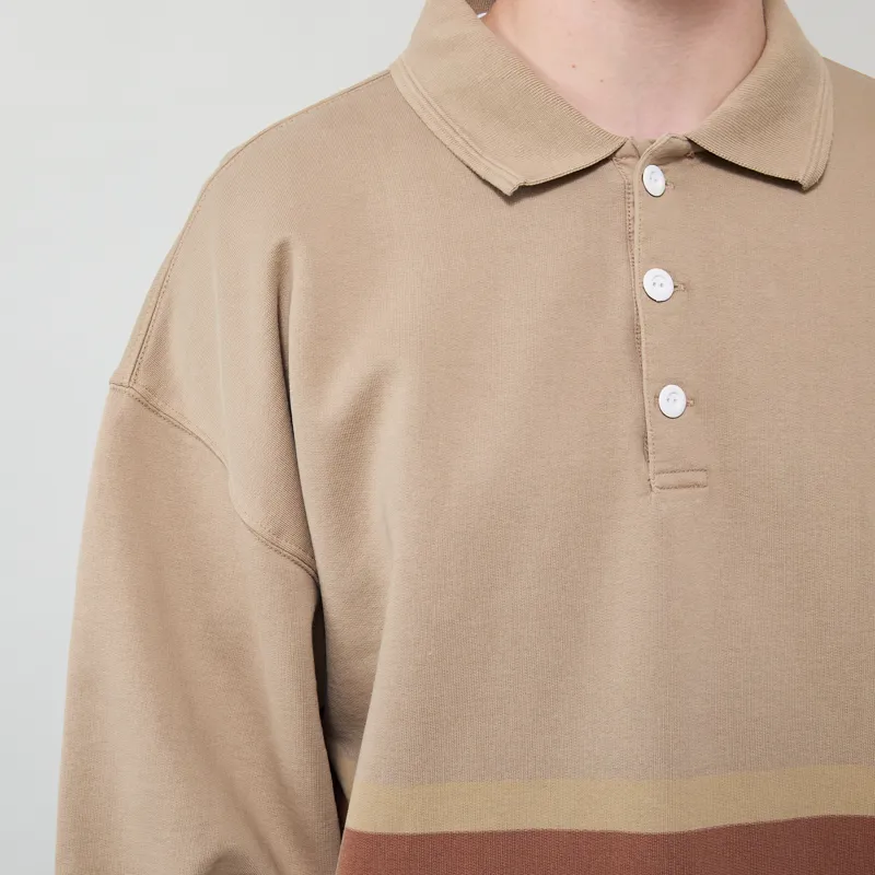 Earth People Buzz Rugby Shirt Mocha-5