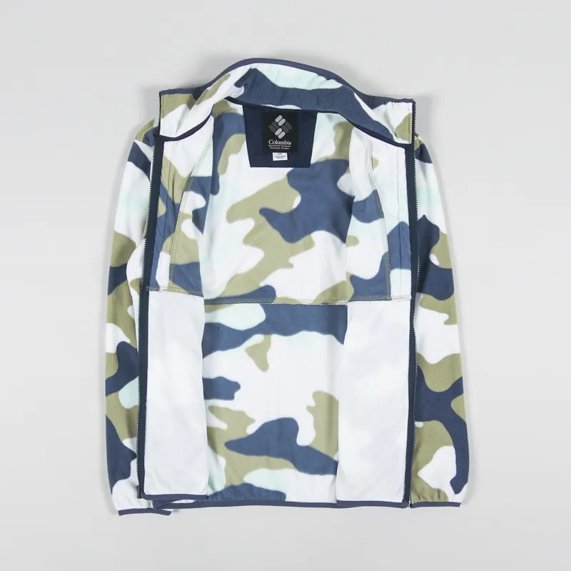 Columbia Back Bowl Fleece Lightweight Savory Mod Camo Collegiate Navy-1