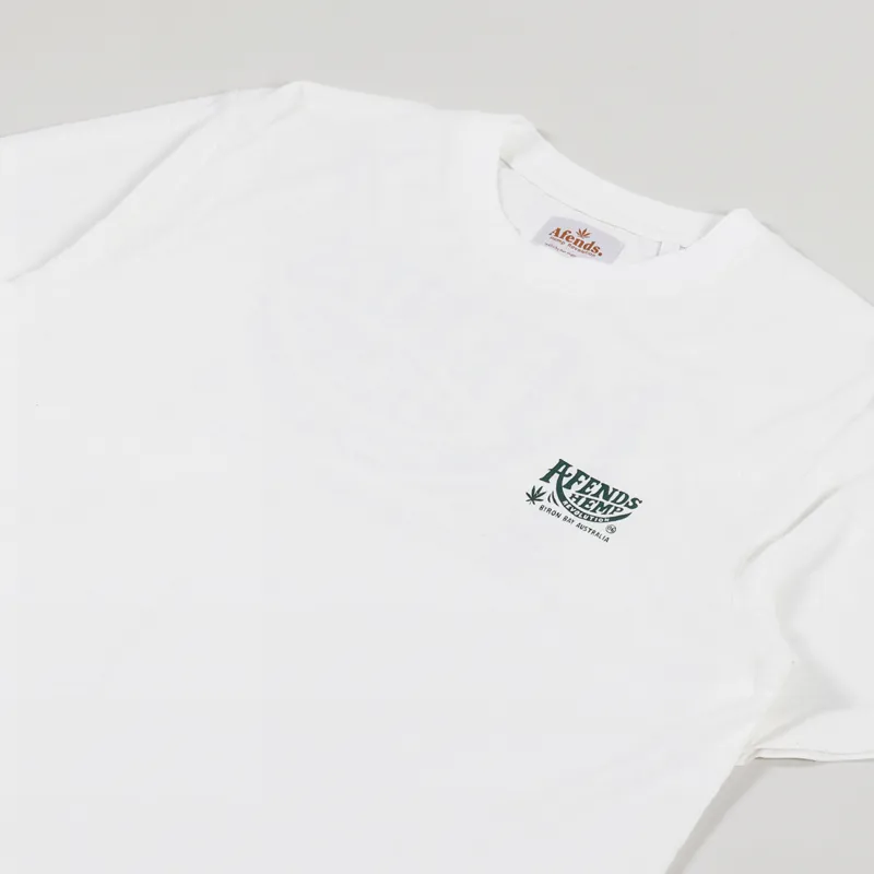 Afends Bugle Hemp Retro T Shirt White-3