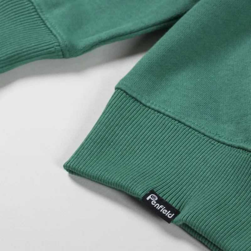 Penfield Mens Badge Pullover Crewneck Sweatshirt Fir Green