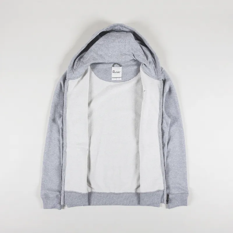 Penfield Badge Zip Hoodie Vintage Grey Heather-1