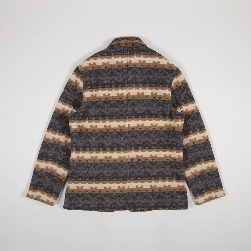 Universal Works Bakers Chore Jacket Chocolate Black Urban Mex Wool-2