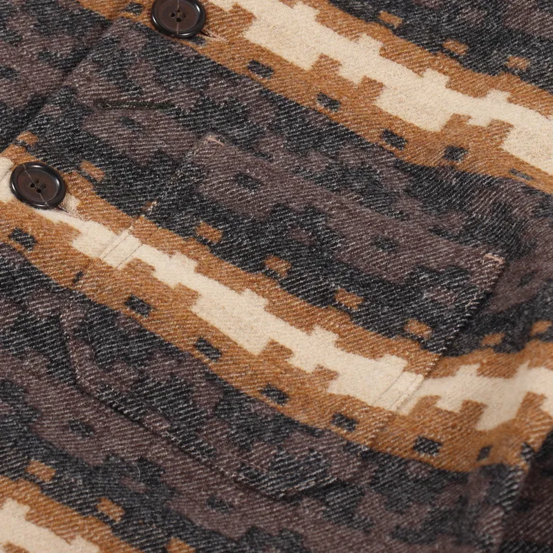 Universal Works Bakers Chore Jacket Chocolate Black Urban Mex Wool-7