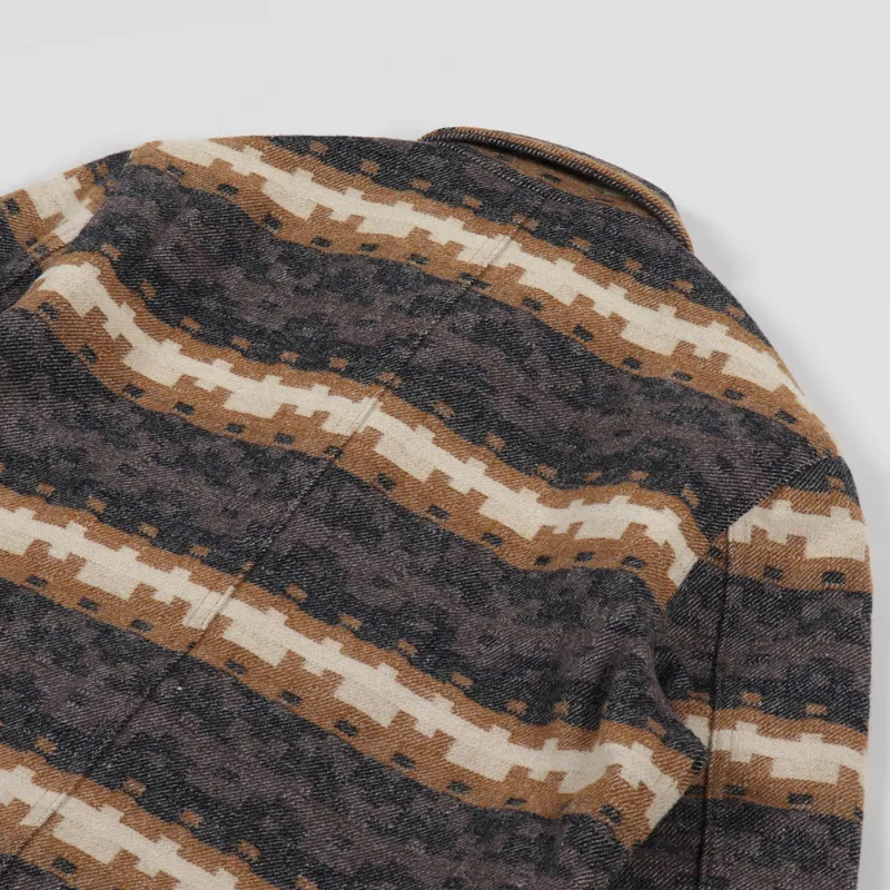 Universal Works Bakers Chore Jacket Chocolate Black Urban Mex Wool-5