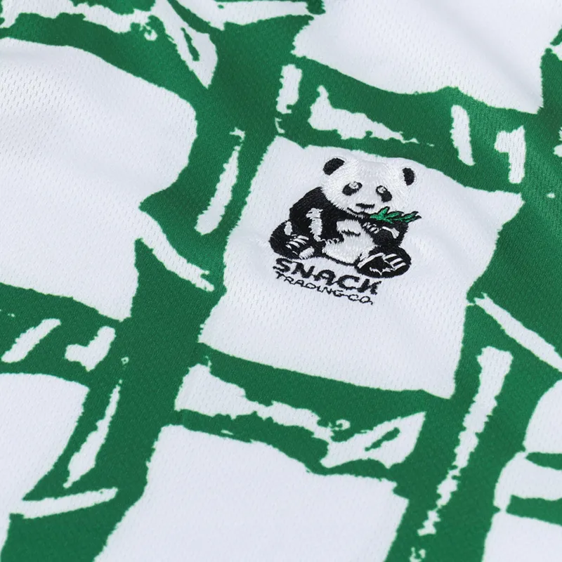 Snack Skateboards Bamboo Soccer Jersey White Green-4