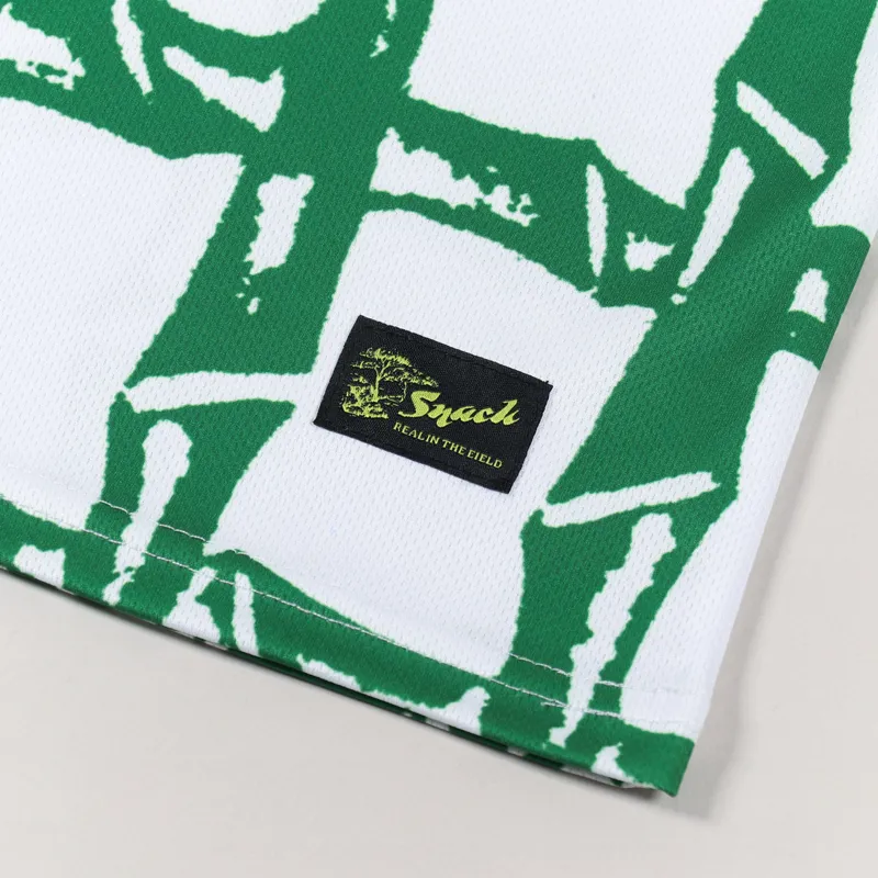 Snack Skateboards Bamboo Soccer Jersey White Green-2