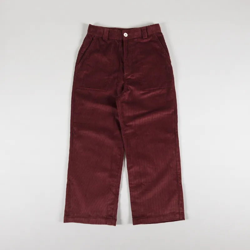 Sideline Womens Band Trousers Rust Cord-1