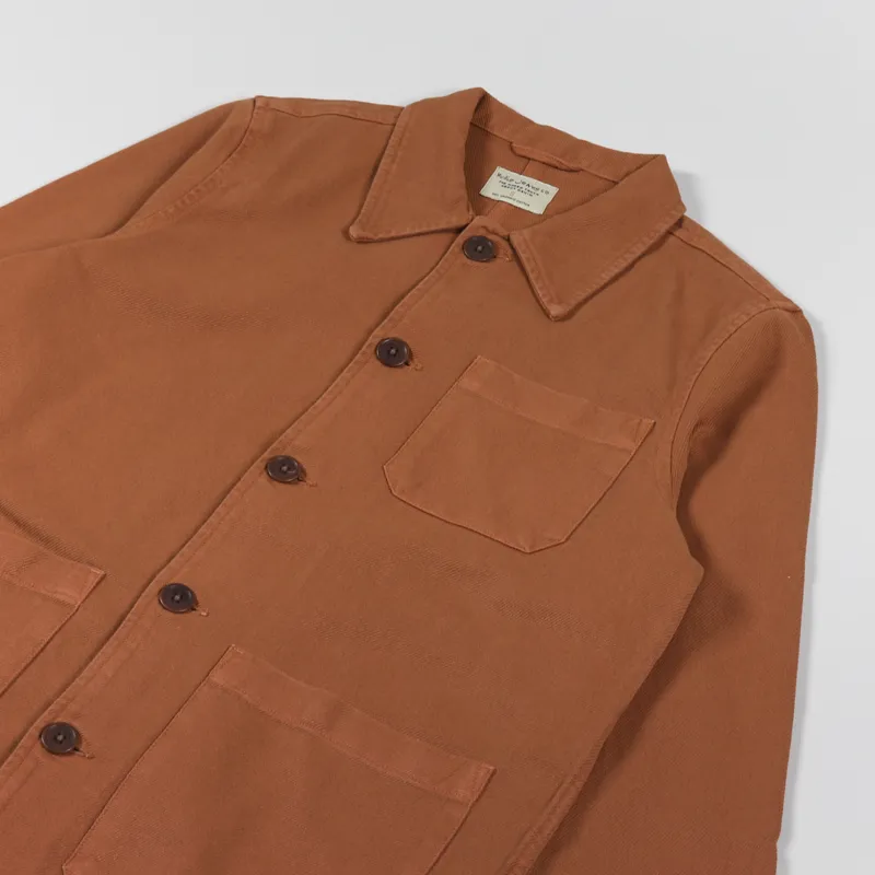 Nudie Jeans Barney Worker Jacket Burnt Orange-3