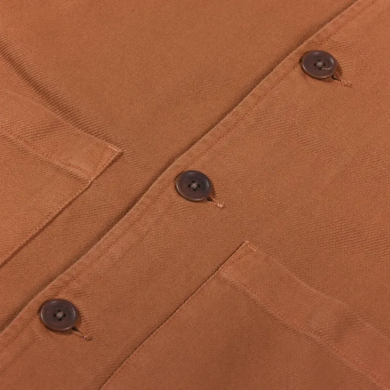 Nudie Jeans Barney Worker Jacket Burnt Orange-7