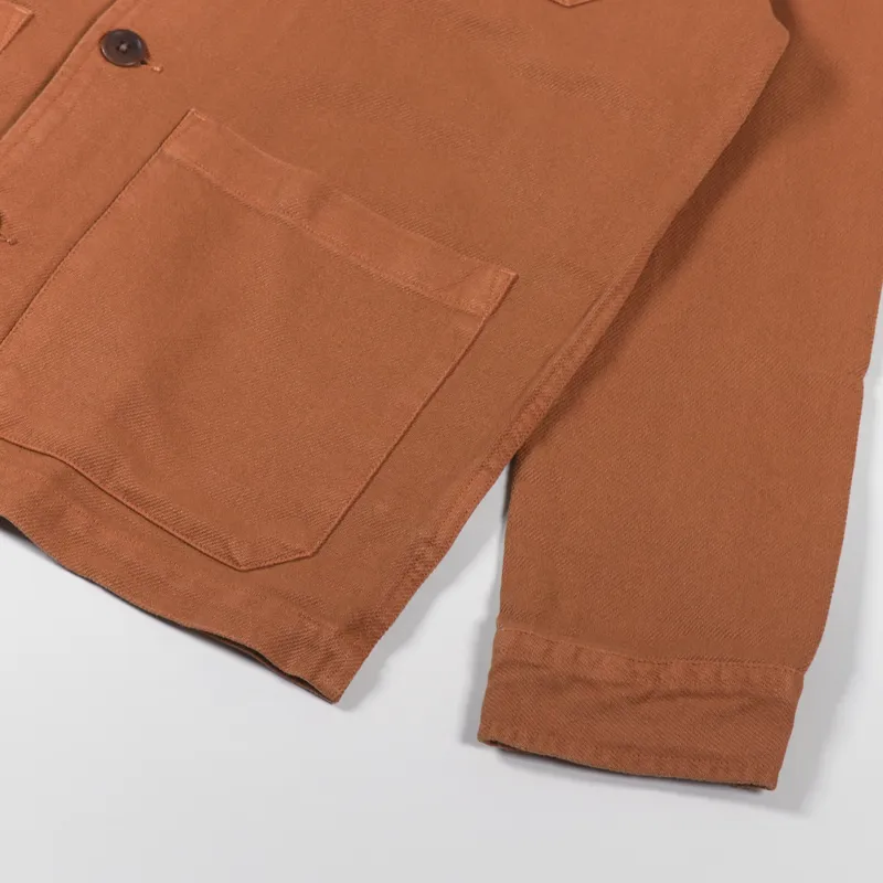Nudie Jeans Barney Worker Jacket Burnt Orange-6