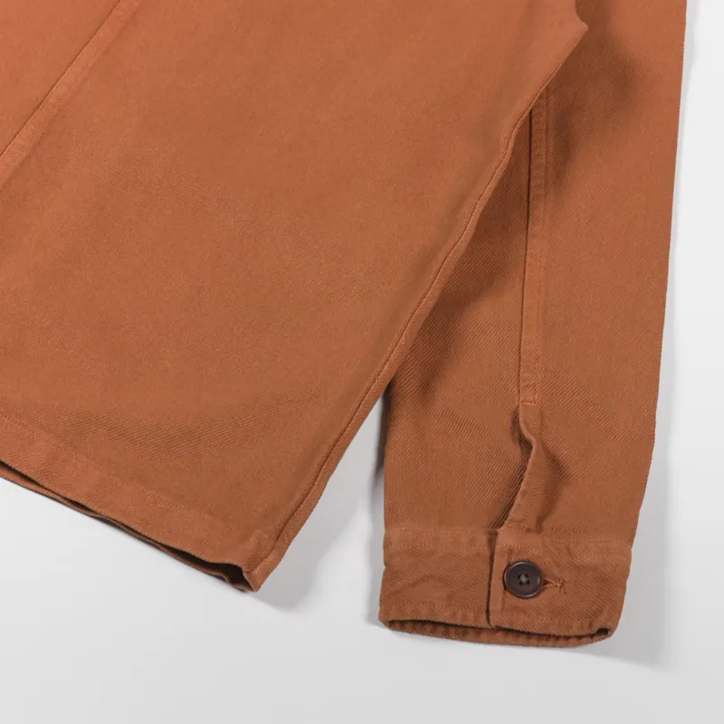 Nudie Jeans Barney Worker Jacket Burnt Orange-9