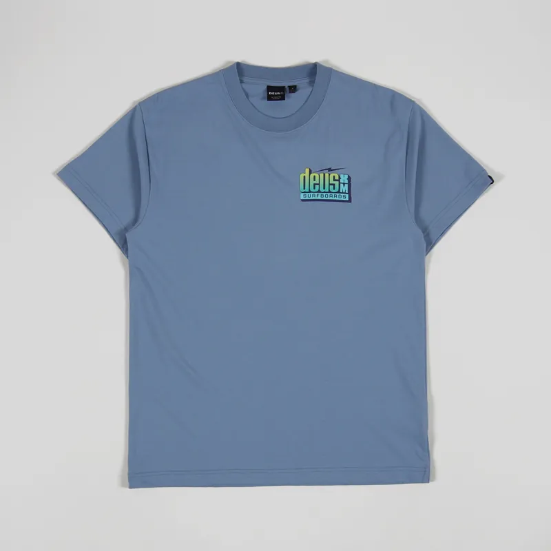 Deus Ex Machina Barracuda T Shirt Barrel Blue-1