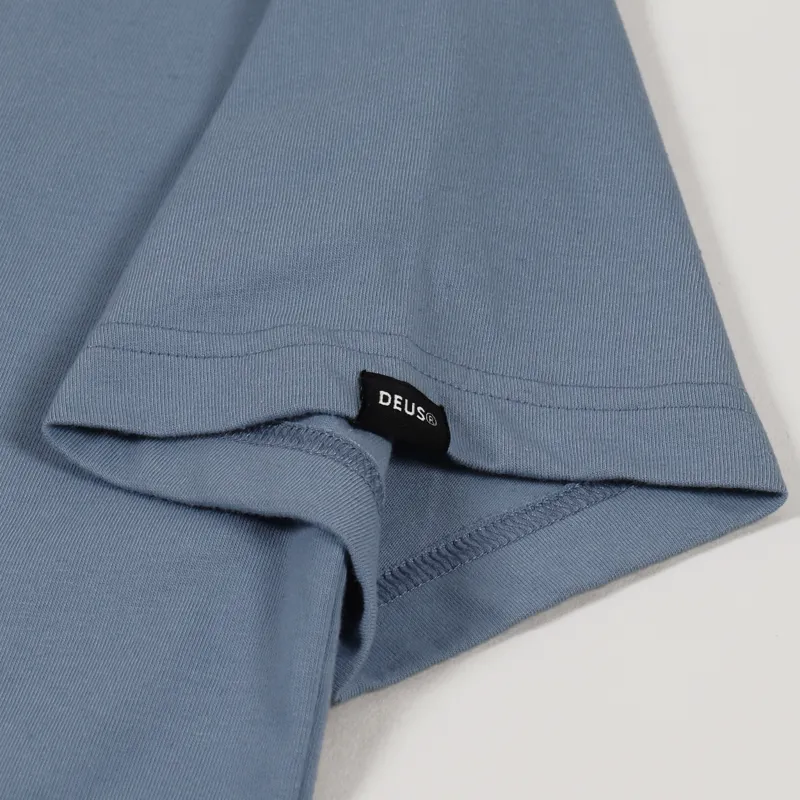 Deus Ex Machina Barracuda T Shirt Barrel Blue-5