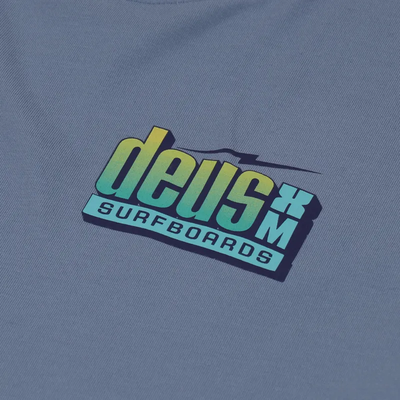 Deus Ex Machina Barracuda T Shirt Barrel Blue-4