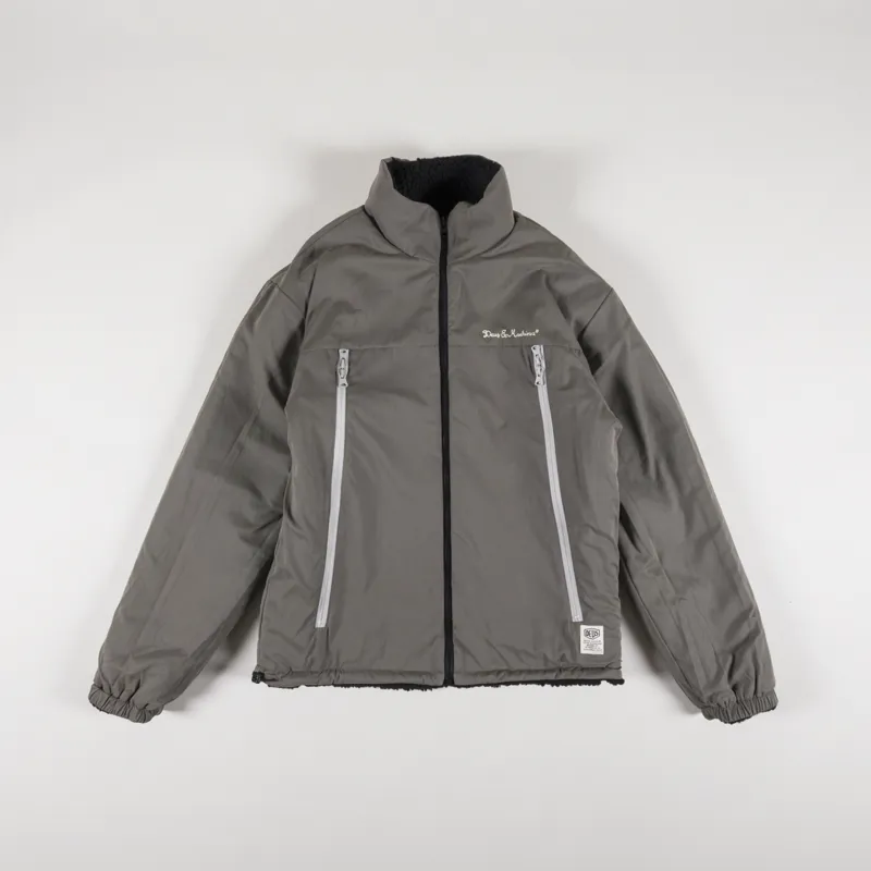 Deus Ex Machina Barrens Reversible Boa Fleece Black Dusty Olive