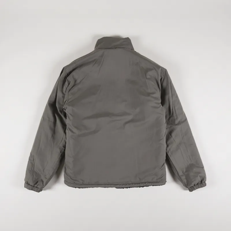 Deus Ex Machina Barrens Reversible Boa Fleece Black Dusty Olive-4