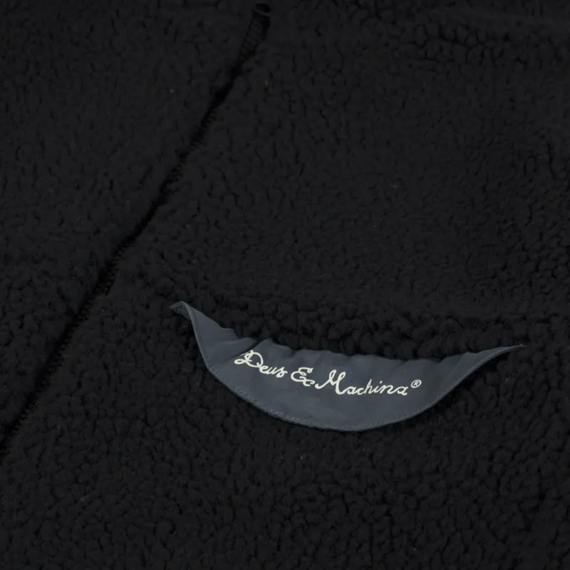 Deus Ex Machina Barrens Reversible Boa Fleece Black Dusty Olive-9