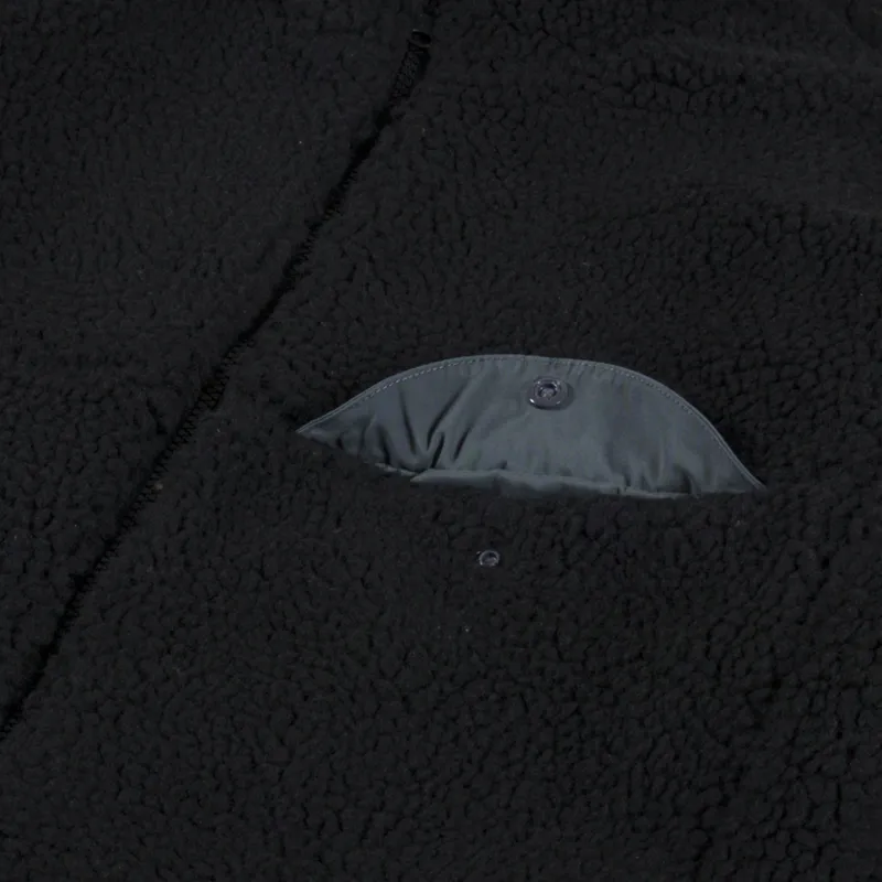 Deus Ex Machina Barrens Reversible Boa Fleece Black Dusty Olive-8