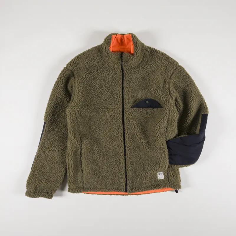 Deus Ex Machina Mens Barrens Reversible Boa Fleece Military Olive