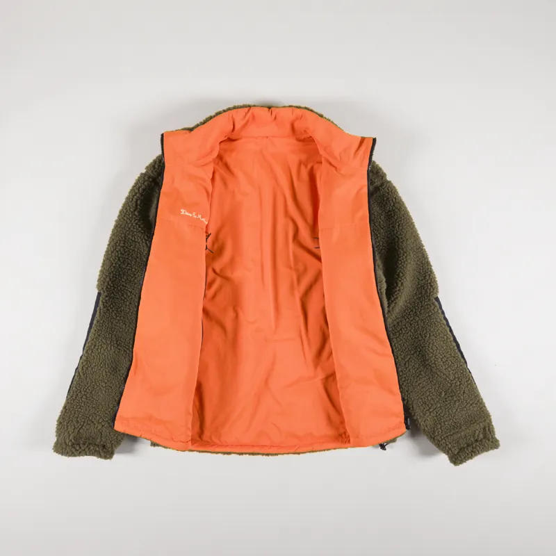 Deus Ex Machina Mens Barrens Reversible Boa Fleece Military Olive