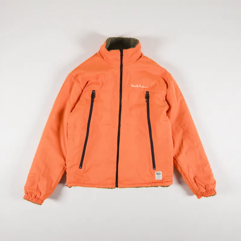 Deus Ex Machina Barrens Reversible Boa Fleece Military Olive Mandarin-1