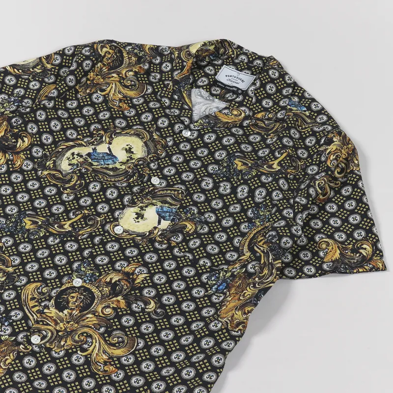 Portuguese Flannel Barroco Shirt Black-2