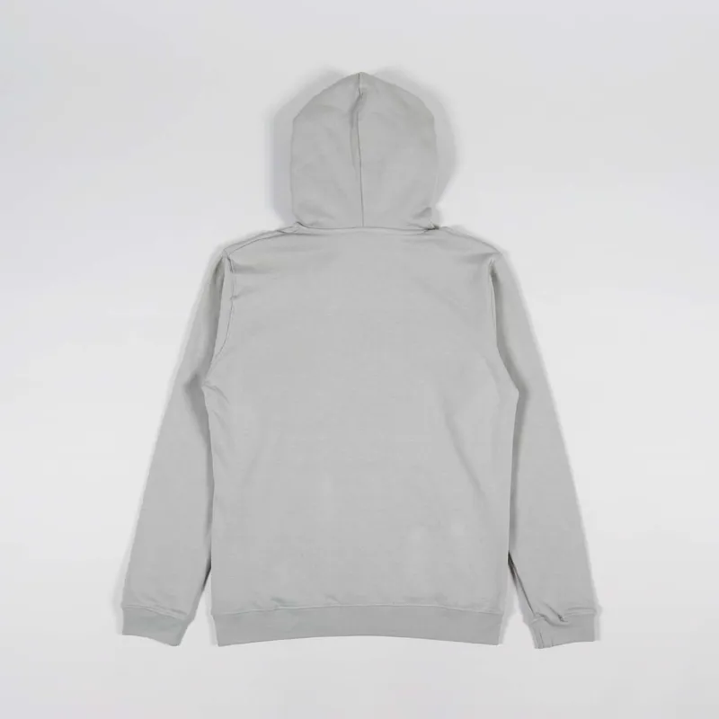 NN07 Mens Barrow Logo Print BCI Cotton Pullover Hoodie Grey