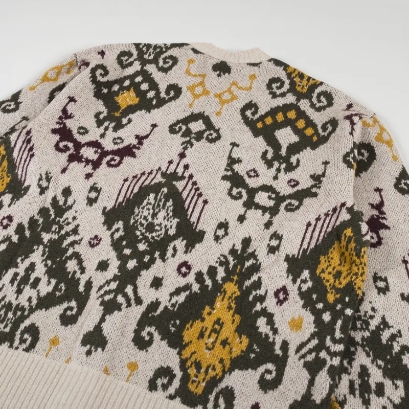 Carhartt WIP Mens Baru Jacquard Knitted Cardigan Wall Beige