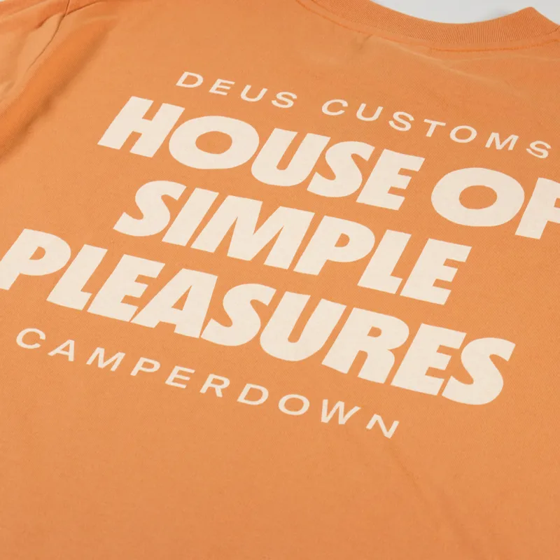 Deus Ex Machina Base T Shirt Orange Ochre-2