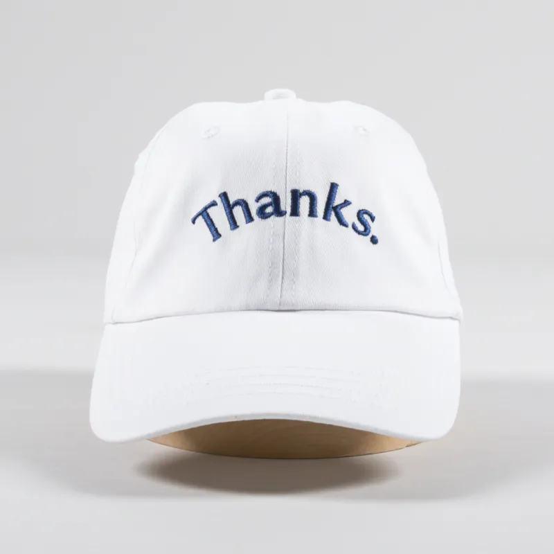 Thanks Baseball Cap White Navy-2