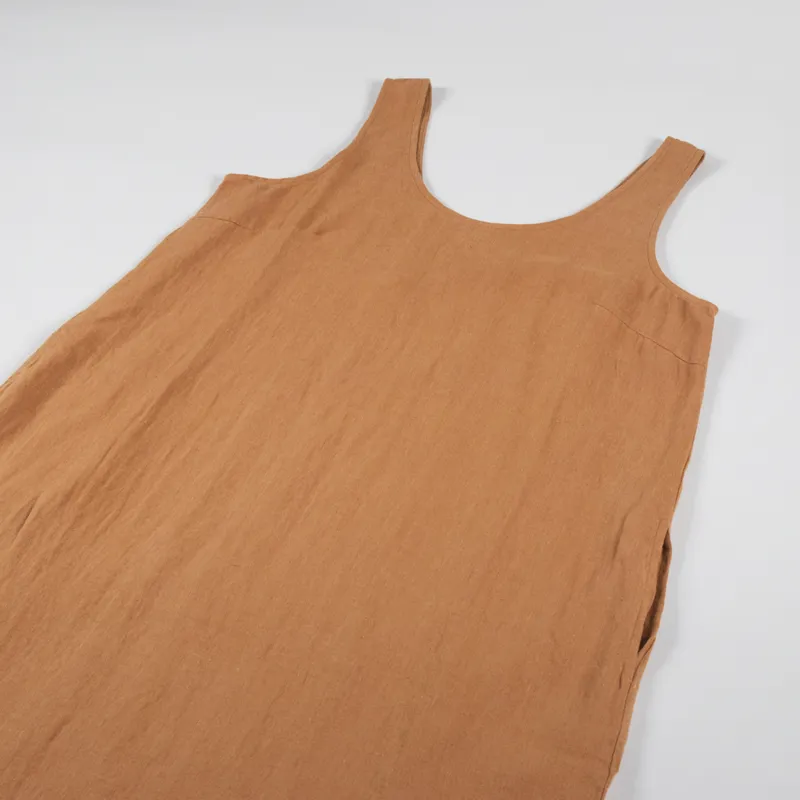 L.F.Markey Womens Basic Linen Shift Dress Chestnut-4