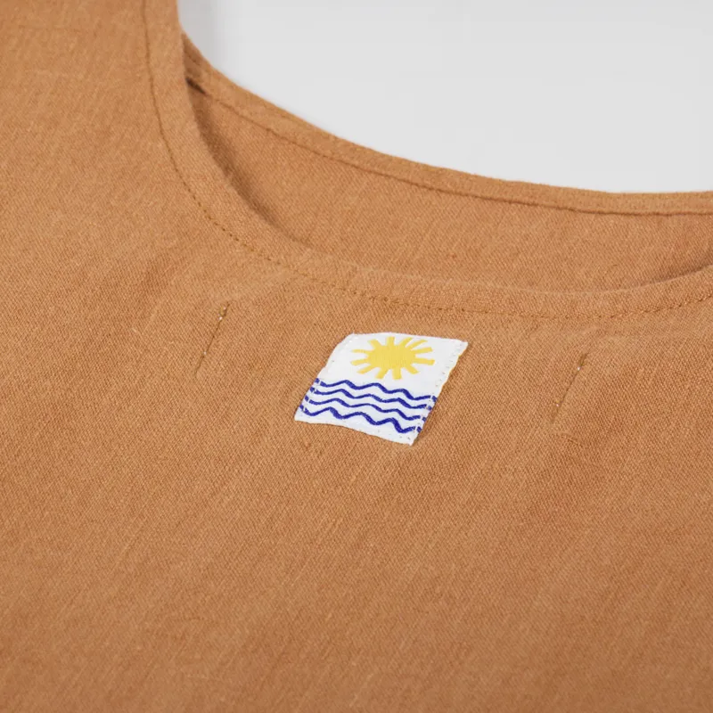 L.F.Markey Womens Basic Linen Shift Dress Chestnut-6