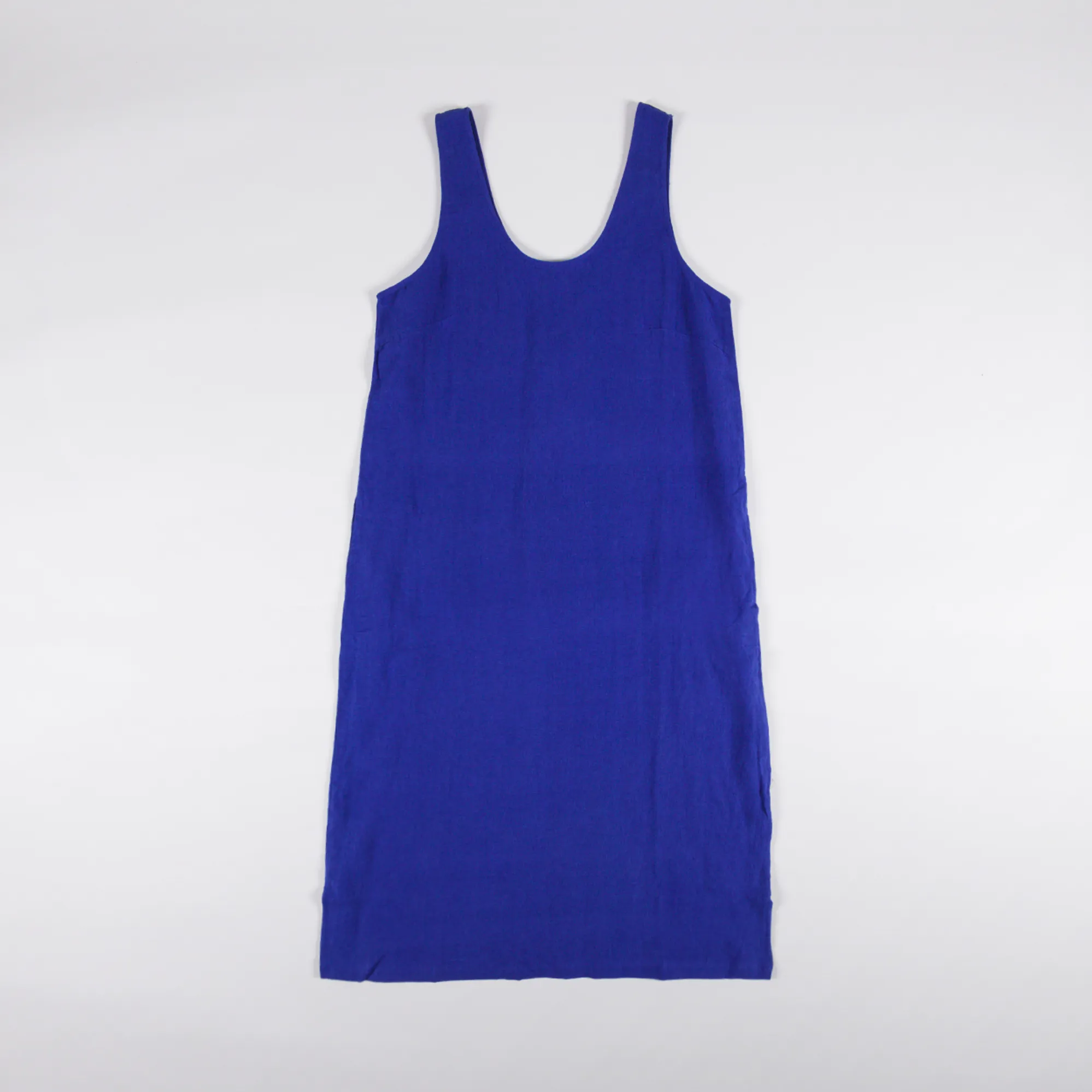 L.F.Markey Womens Basic Linen Shift Dress Cobalt Blue L.F.Markey Womens Basic Linen Shift Dress Cobalt Blue
