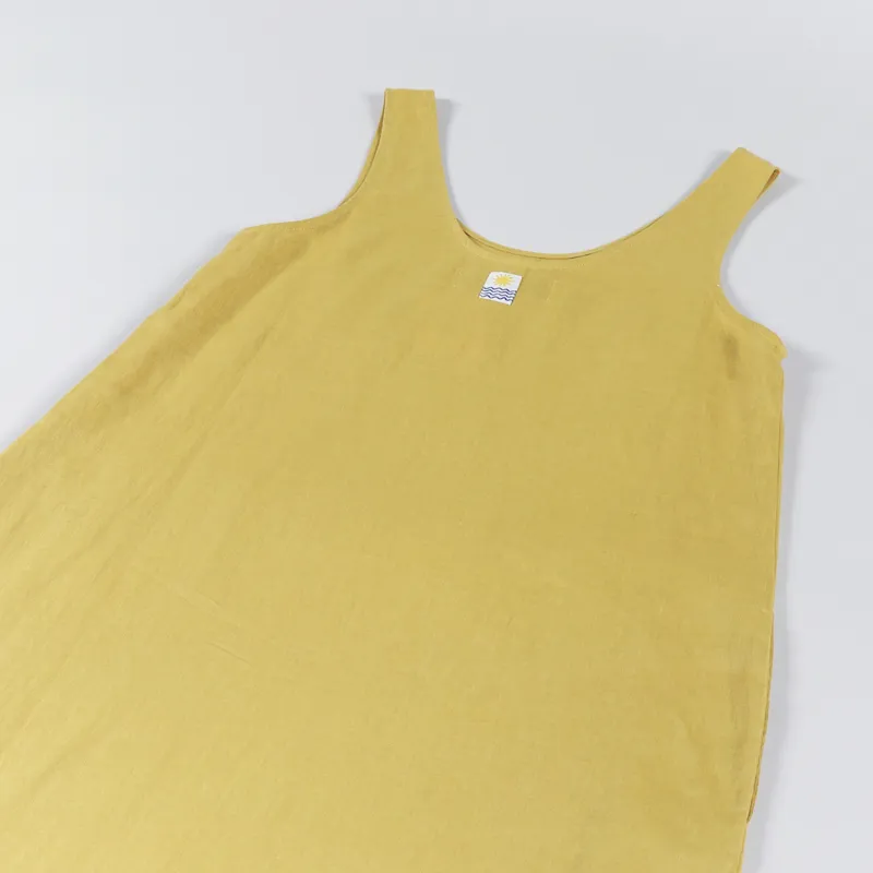 L.F.Markey Womens Basic Linen Shift Dress Ochre-5