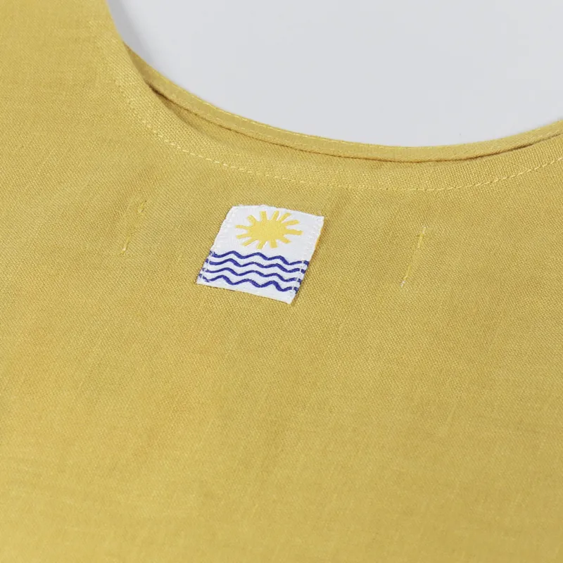 L.F.Markey Womens Basic Linen Shift Dress Ochre-4