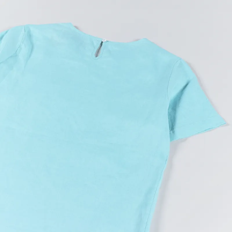 L.F.Markey Womens Basic Linen Tee Aqua-5