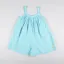 L.F.Markey Womens Basic Linen Romper Aqua