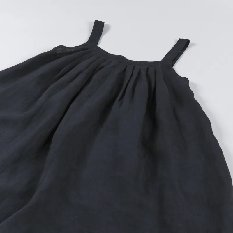 L.F.Markey Womens Basic Linen Romper Black-6