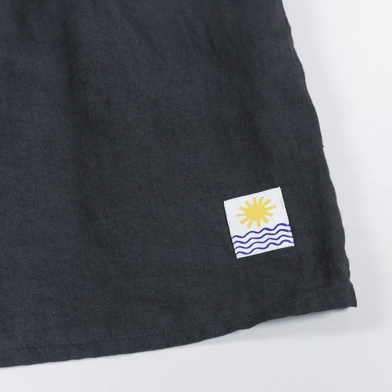 L.F.Markey Womens Basic Linen Romper Black-5