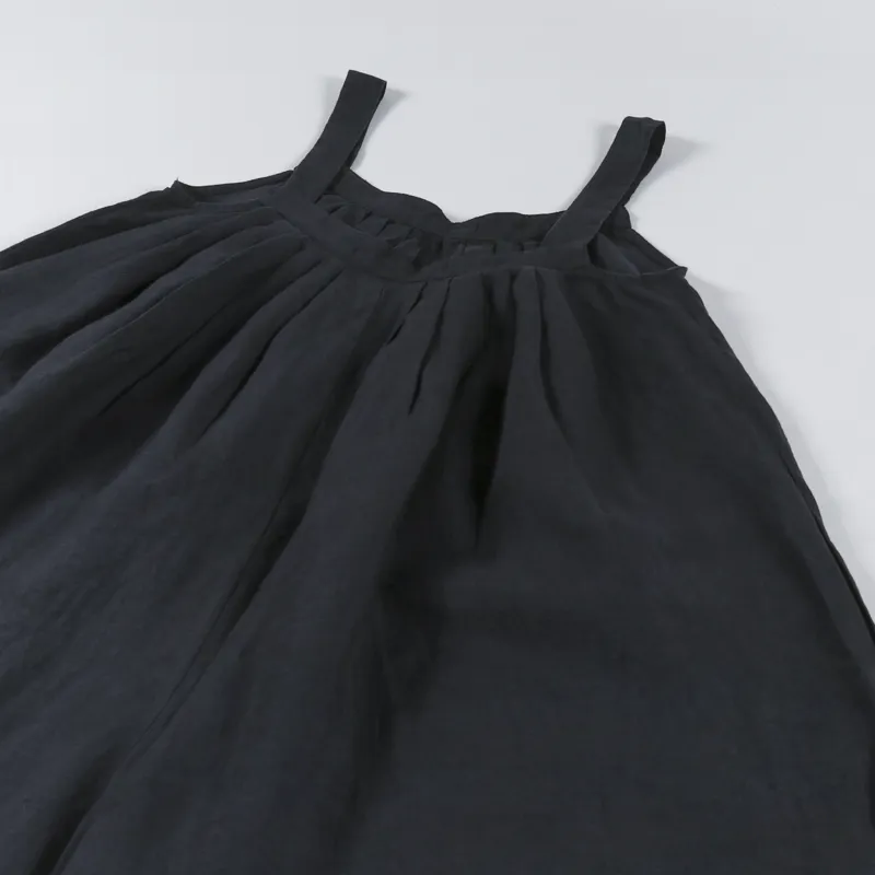 L.F.Markey Womens Basic Linen Romper Black-4