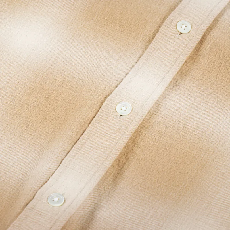 トップス 23ss Stussy Bay Plaid Shirts tan L Stussy Mens Long