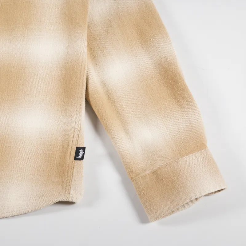 Stussy Bay Plaid Shirt Tan-5